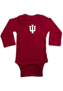 Indiana Hoosiers Baby Cardinal Primary Logo Long Sleeve One Piece