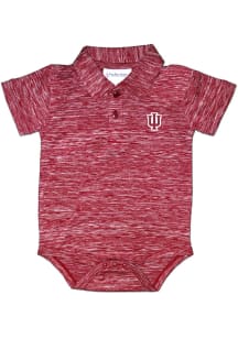 Indiana Hoosiers Baby Cardinal Space Dye Short Sleeve One Piece Polo