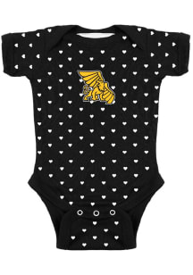 Missouri Western Griffons Baby Black Heart Short Sleeve One Piece
