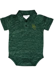 Baylor Bears Baby Green Space Dye Short Sleeve One Piece Polo