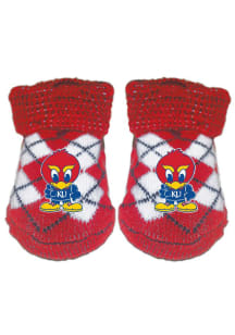 Kansas Jayhawks Argyle Baby Bootie Boxed Set