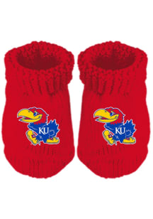 Kansas Jayhawks Knit Baby Bootie Boxed Set