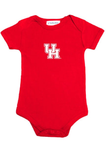 Houston Cougars Baby Red Primary Team Logo Short Sleeve One Piece
