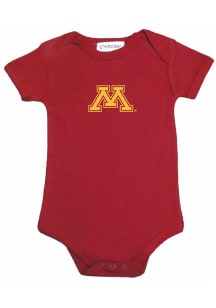 Minnesota Golden Gophers Baby Cardinal Primary Team Logo Design Short Sleeve One Piece