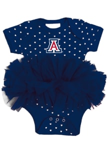 Arizona Wildcats Baby Navy Blue Heart Tutu Short Sleeve One Piece