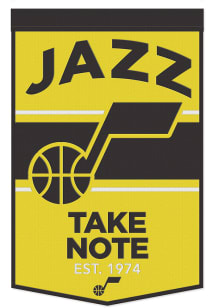 Utah Jazz Vertical Wool Take Note Banner - Yellow