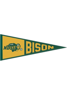 North Dakota State Bison Wool Pennant - Green