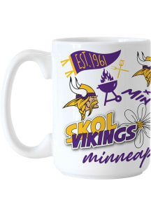 Minnesota Vikings 15oz Native Ceramic Mug - Purple