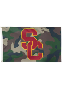 USC Trojans Camo Deluxe Silk Screen Grommet Flag - Red