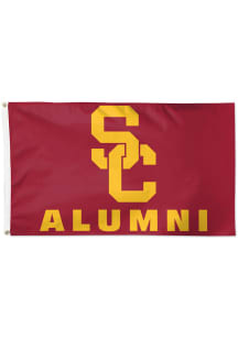 USC Trojans Alumni Deluxe Silk Screen Grommet Flag - Red
