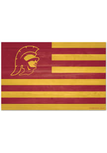 USC Trojans Americana 11x17 Sign - Red