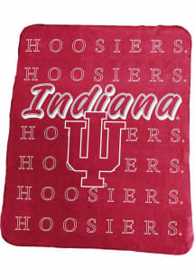 Indiana Hoosiers Repeating Fleece Fleece Blanket - White