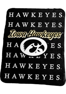 Iowa Hawkeyes Repeating Fleece Fleece Blanket - Black