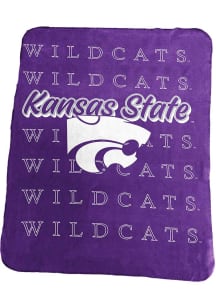 K-State Wildcats Repeating Fleece Fleece Blanket - Purple