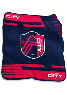 St Louis City SC Stripe Raschel Throw Blanket - Red
