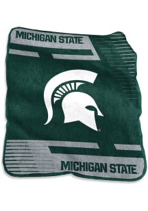 Michigan State Spartans Stripe Raschel Throw Blanket - Green
