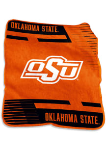 Oklahoma State Cowboys Stripe Raschel Throw Blanket - Orange