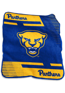 Pitt Panthers Stripe Raschel Throw Blanket - Gold