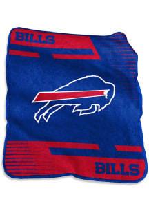 Buffalo Bills Stripe Raschel Throw Blanket - White