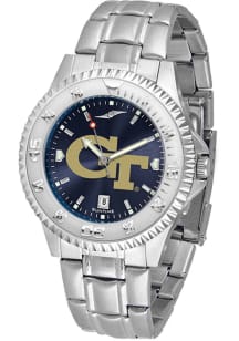 GA Tech Yellow Jackets Competitor Steel Anochrome Mens Watch