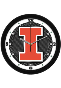 Illinois Fighting Illini 11.5 Carbon Fiber Wall Clock