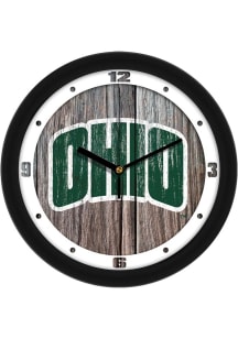 Ohio Bobcats 11.5 Weathered Wood Wall Clock
