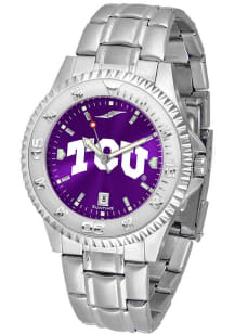 TCU Horned Frogs Competitor Steel Anochrome Mens Watch