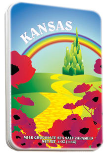 Kansas Tin With Milk Chocolate Sea Salt Caramels Candy