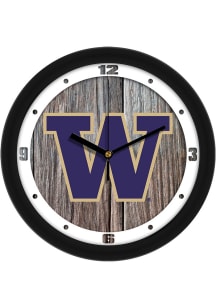 Washington Huskies 11.5 Weathered Wood Wall Clock