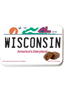 Wisconsin Milk Chocolate Sea Salt Caramels Tin Candy