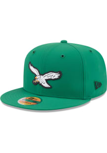New Era Philadelphia Eagles Kelly Green NFL Sideline Retro 9FIFTY Mens Snapback Hat