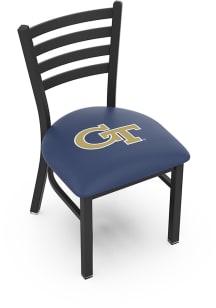 GA Tech Yellow Jackets Stationary Black Wrinkle Finish Pub Stool - Black
