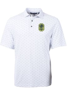 Cutter and Buck Nashville SC White Virtue Eco Pique Tile Big and Tall Polo