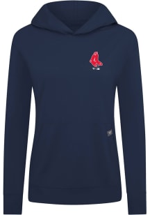 Levelwear Boston Red Sox Womens Navy Blue Relay Core Hooded Sweatshirt