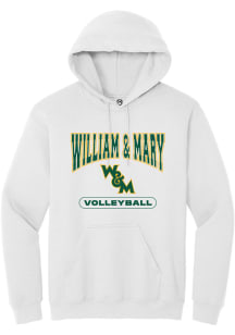 Summit Sportswear William & Mary Tribe Mens White Volleyball Long Sleeve Hoodie