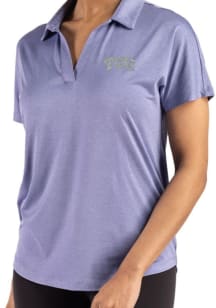 Cutter and Buck TCU Horned Frogs Womens Lavender Coastline Short Sleeve Polo Shirt