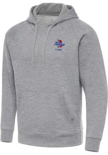 Antigua Tulsa Golden Hurricane Mens Grey Heather Law Victory Long Sleeve Hoodie