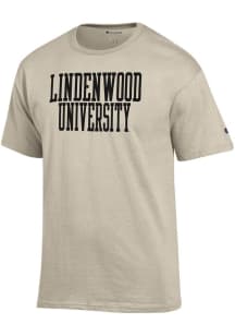 Champion Lindenwood Lions Oatmeal Wordmark Jersey Short Sleeve T Shirt