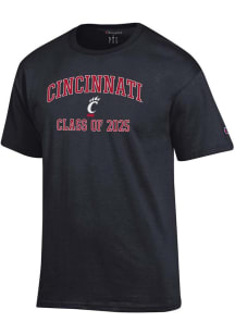 Champion Cincinnati Bearcats Black Class of 2025 Text Jersey Short Sleeve T Shirt