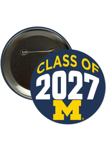 Michigan Wolverines 3" Class of 2027 Button - Navy Blue
