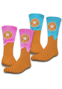 Houston Astros ISlide Ice Cream Drip Mens Crew Socks