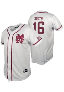 Braden Booth  Mississippi State Bulldogs Mens White NIL Baseball Jersey