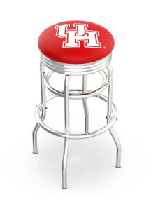 Houston Cougars Double-Ring Swivel Chrome Pub Stool - Black