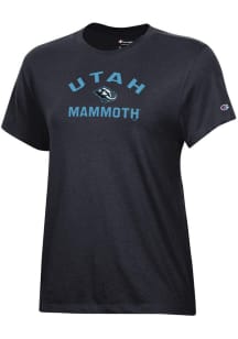 Champion Utah Mammoth Womens Black Arch Team Mascot Core Short Sleeve T-Shirt