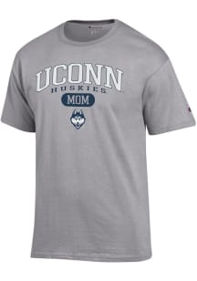Champion UConn Huskies Grey Pill Box Mom Jersey Short Sleeve T Shirt