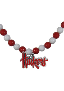 Nebraska Cornhuskers Fan Bead Necklace
