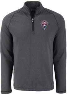 Cutter and Buck Colorado Rapids Mens Black Pehastin Long Sleeve Qtr Zip Pullover