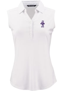 Cutter and Buck K-State Wildcats Womens White Vintage Forge Eco Polo Shirt