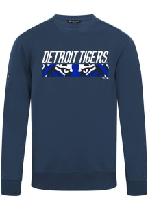 Levelwear Detroit Tigers Mens Navy Blue Zane City Connect Splash Long Sleeve Crew Sweatshirt