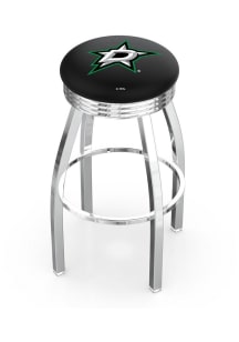 Dallas Stars 3 Ring Chrome Seat Pub Stool - Silver